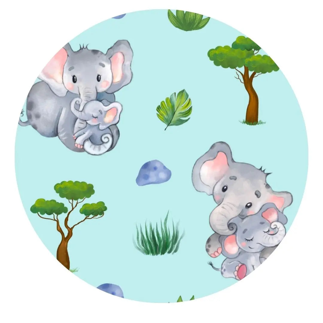 Elephants Short Sleeve Pajama Set Pure Bambinos