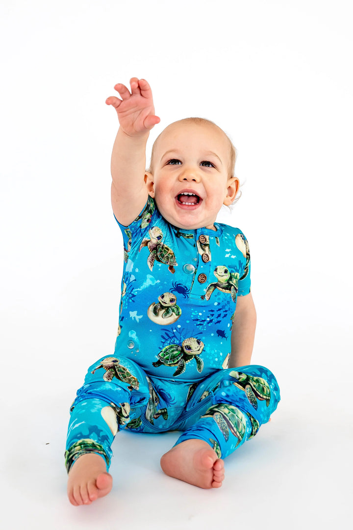 Sea Turtles Convertible Romper - Pure Bambinos