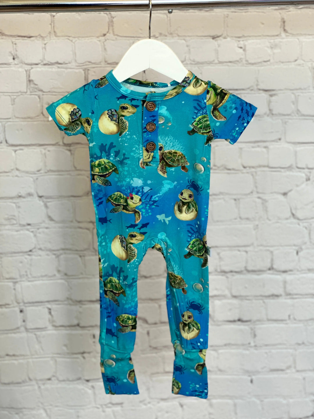 Sea Turtles Convertible Romper - Pure Bambinos