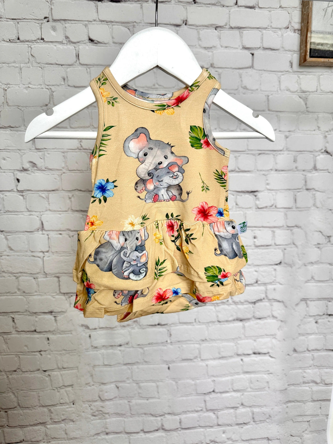 Elephant Tank Twirl Bodysuit - Pure Bambinos