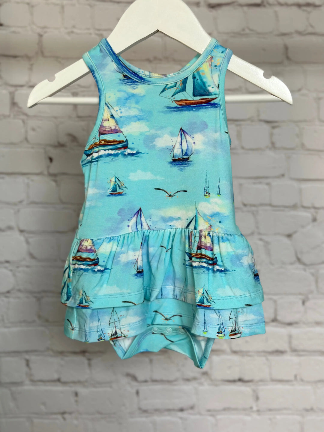 Sail Away Tank Twirl Bodysuit - Pure Bambinos