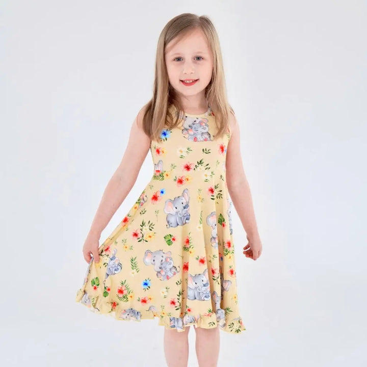 Elephants Tank Journey Dress - Pure Bambinos
