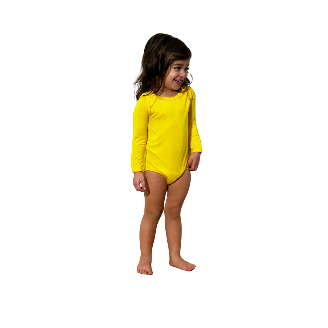 Yellow Long Sleeve Bodysuit - Pure Bambinos