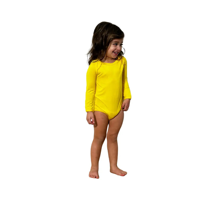 Yellow Long Sleeve Bodysuit - Pure Bambinos