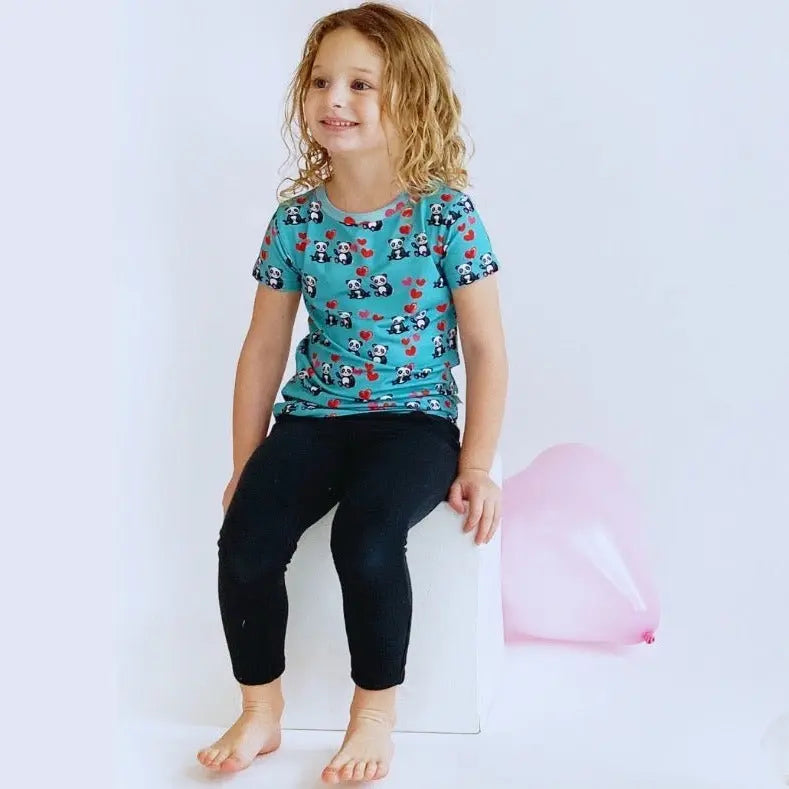 Pandas and Hearts Tshirt - Pure Bambinos