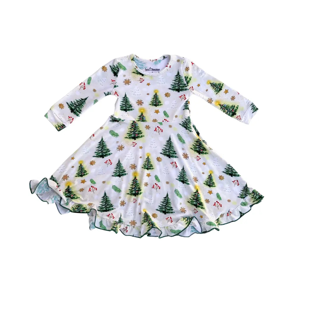 Christmas Trees Journey Dress - Pure Bambinos