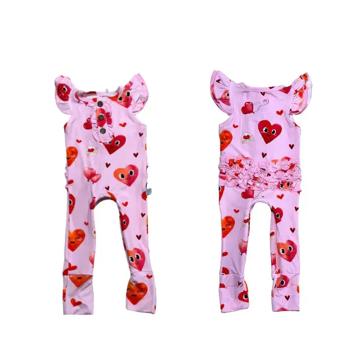 Hearts Convertible Romper - Pure Bambinos