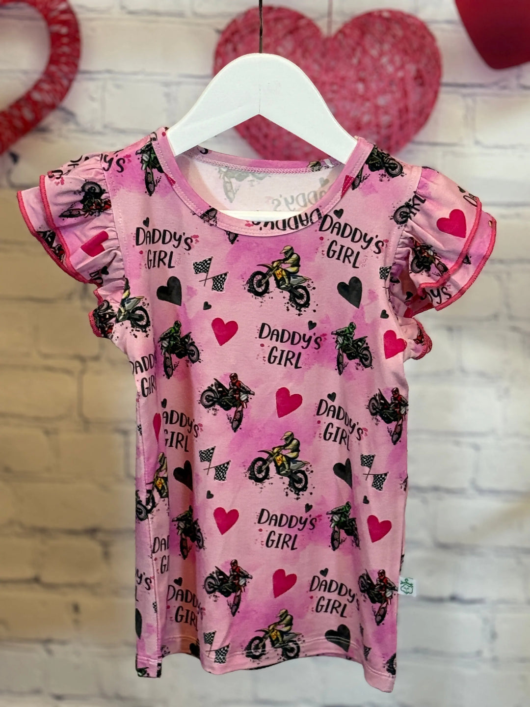 Daddy's Girl Ruffle Cap Sleeve Shirt Pure Bambinos