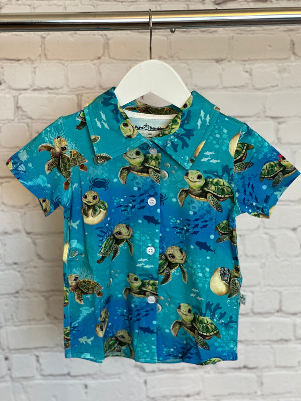 Sea Turtle Polo Shirt - Pure Bambinos