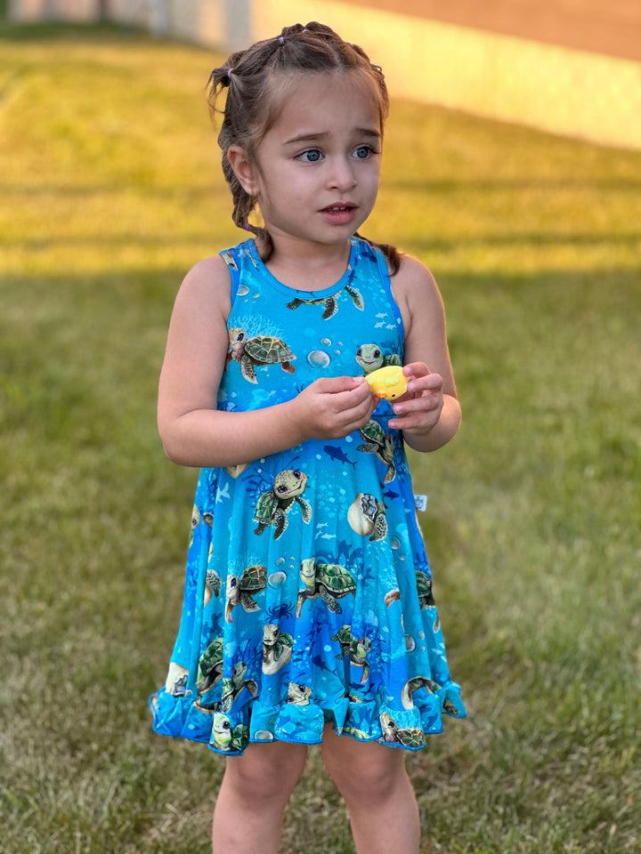 Sea Turtles Tank Journey Dress - Pure Bambinos