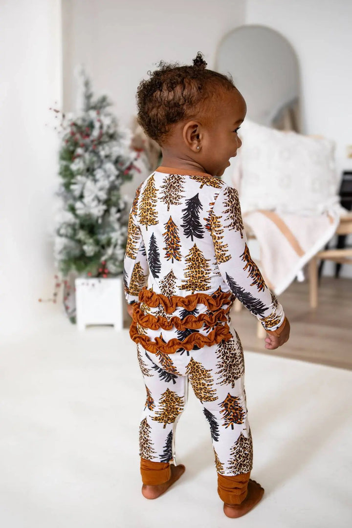 Cheetah Trees Convertible Romper