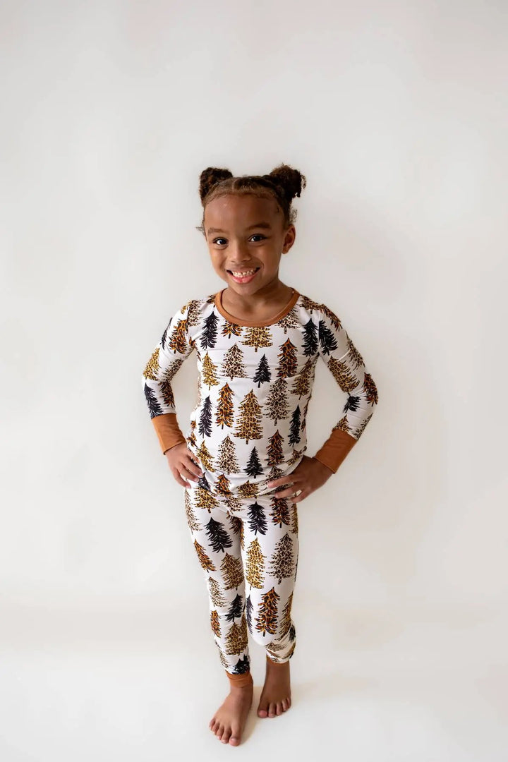 Cheetah Trees Pajama set