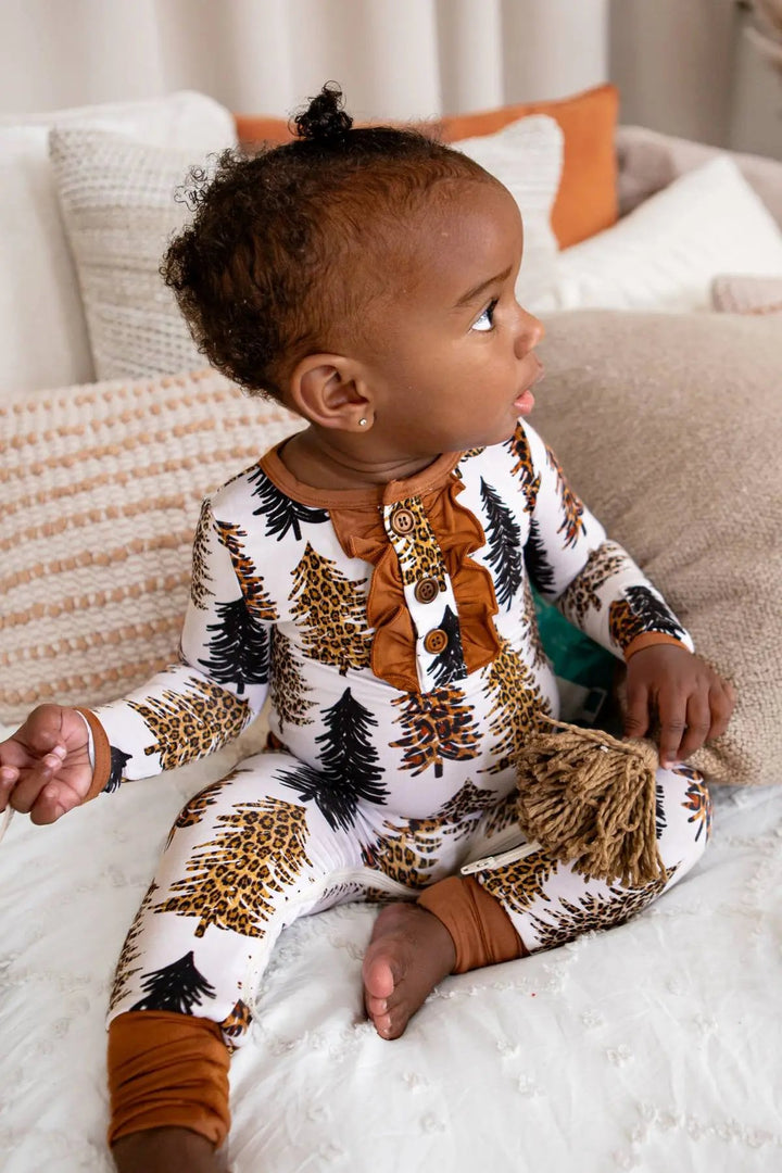 Cheetah Trees Convertible Romper
