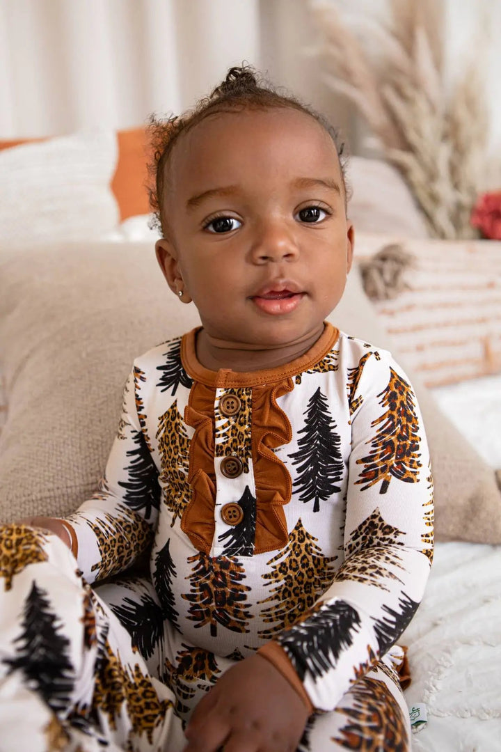 Cheetah Trees Convertible Romper