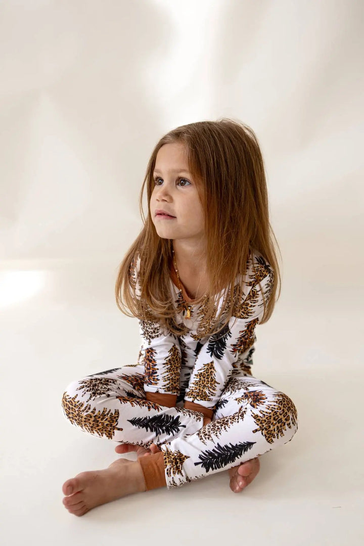 Cheetah Trees Pajama set