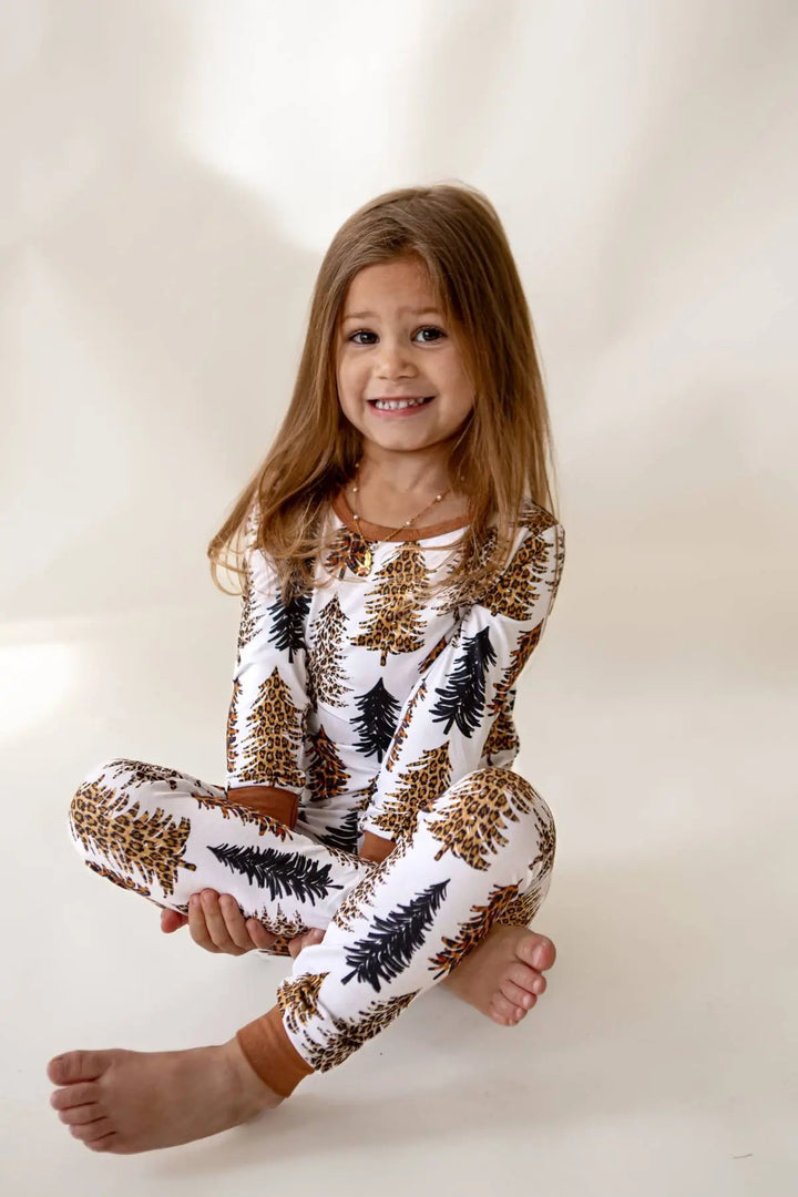 Cheetah Trees Pajama set