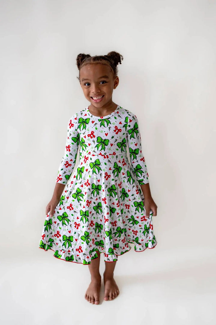 Mean One Bows Twirl Dress