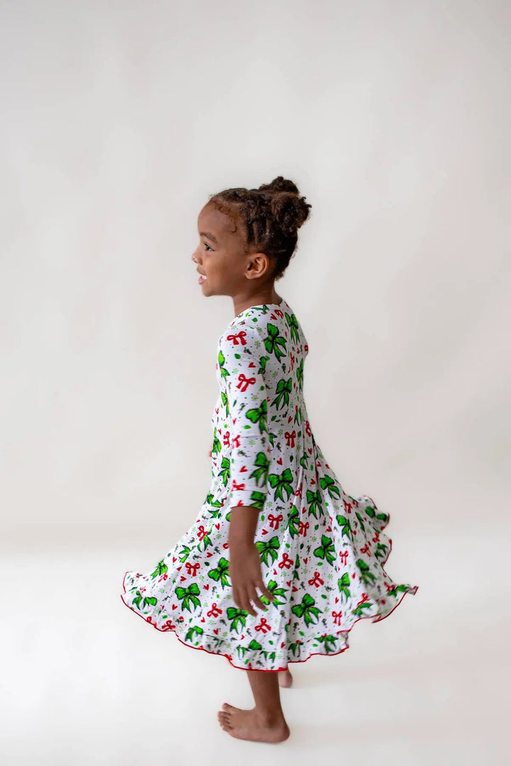 Mean One Bows Twirl Dress