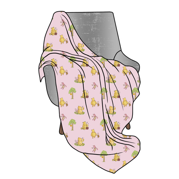 Pooh Bear Pink Nani Blanket - Pure Bambinos