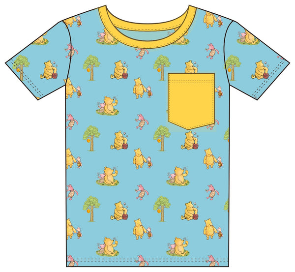 Pooh Bear Short Sleeve Pocket Tee - Pure Bambinos