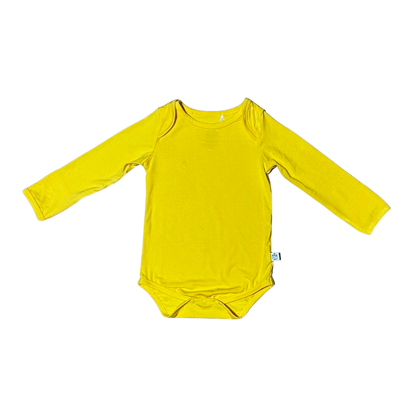 Yellow Long Sleeve Bodysuit - Pure Bambinos