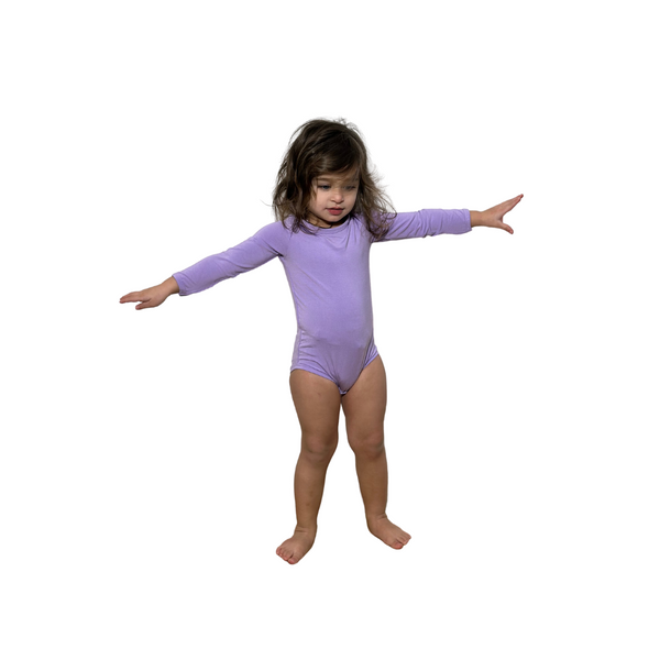 Lilac Long Sleeve Bodysuit - Pure Bambinos