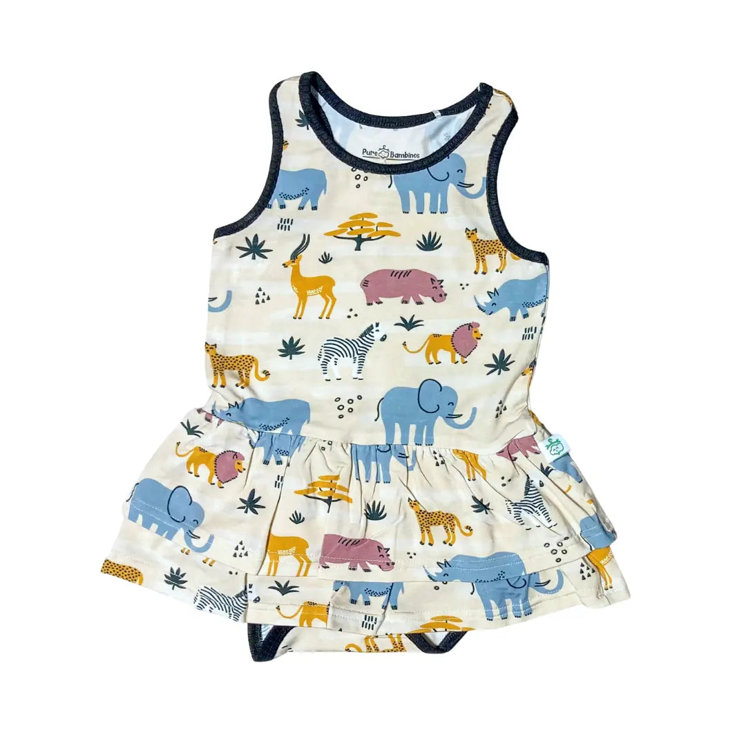 Safari Tank Twirl Bodysuit - Pure Bambinos