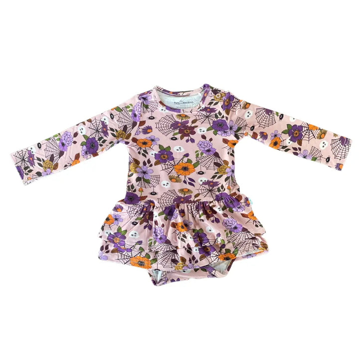 Scarlett Long Sleeve Bodysuit Twirl Dress - Pure Bambinos