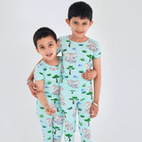 Elephants Short Sleeve Pajama Set - Pure Bambinos
