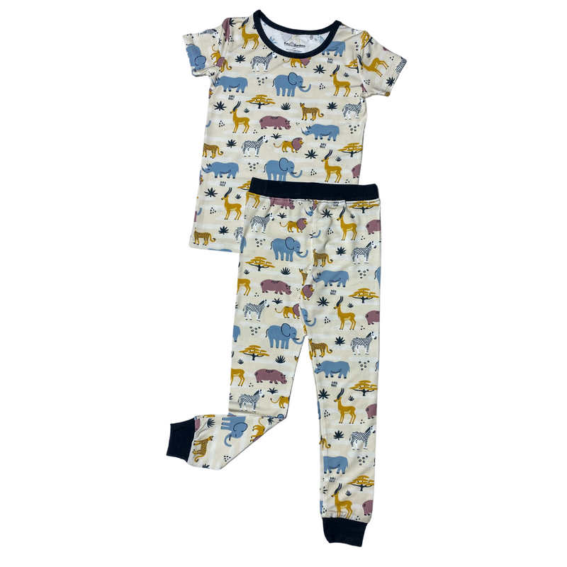 Safari Short Sleeve Pajama Set - Pure Bambinos