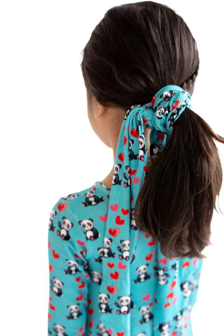 Pandas and Hearts Scrunchy Scarf - Pure Bambinos