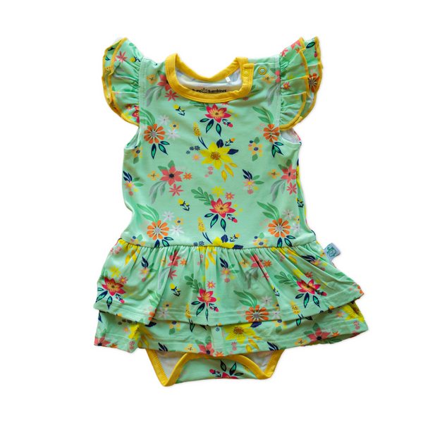 Garden Dreams Bodysuit Twirl Dress - Pure Bambinos
