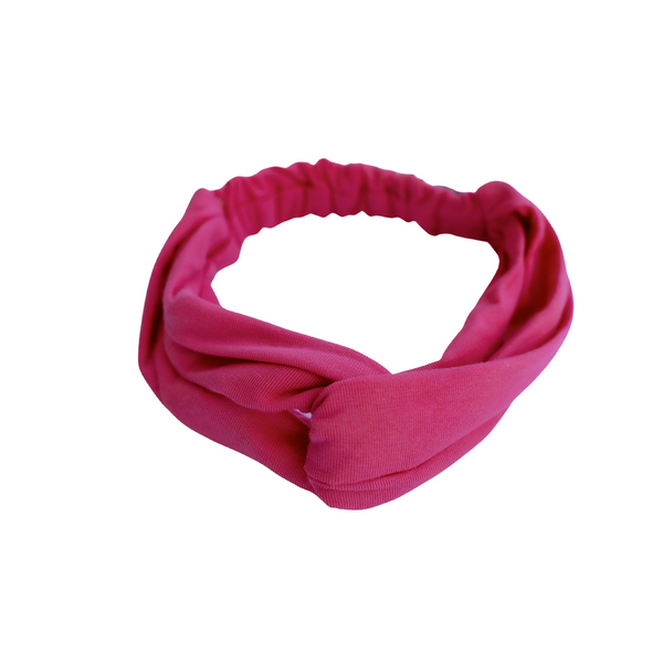 Hot Pink Knotted Headband - Pure Bambinos