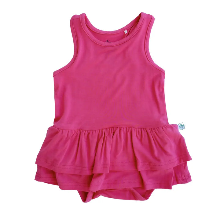 Hot Pink Tank Twirl Bodysuit - Pure Bambinos