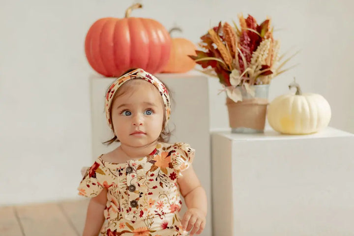 The one with Autumn Ruffle Romper - Pure Bambinos