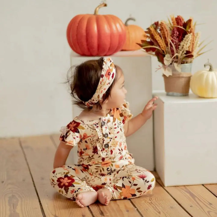 The one with Autumn Ruffle Romper - Pure Bambinos