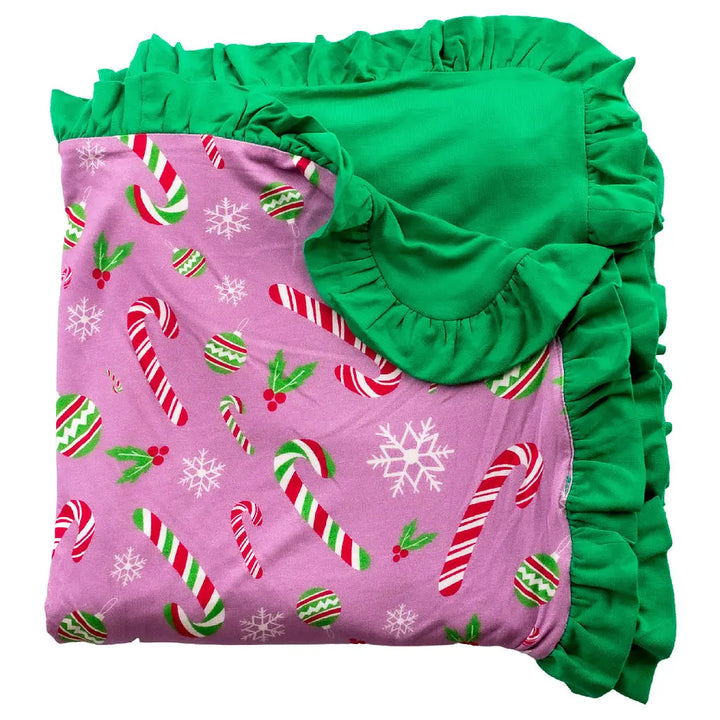 The one with the Candy Canes Nani Luxe Blanket - Pure Bambinos